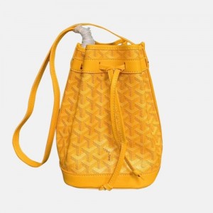 고야드 2020 PVC & 레더 여성용 버킷 숄더백,GYB0230,23cm,옐로우